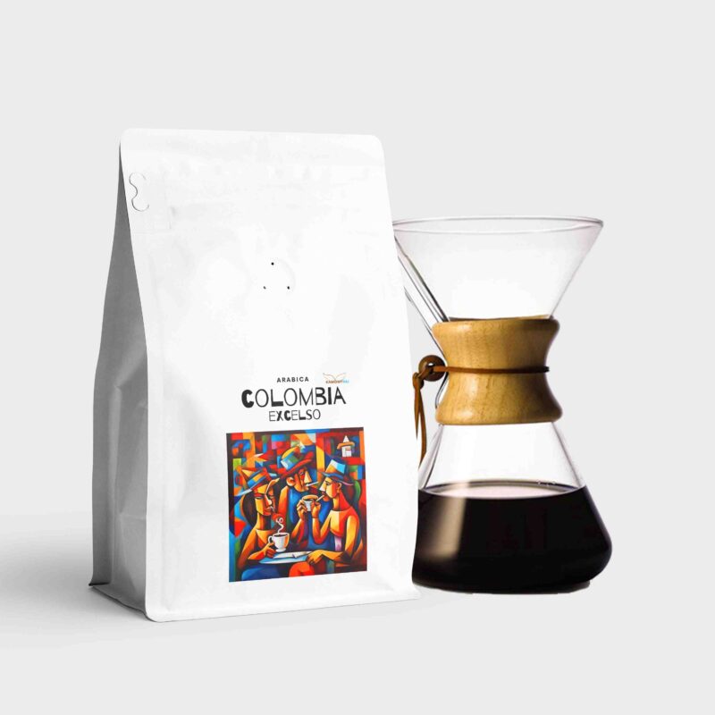 Arabica Kolumbia Excelso - Kawowy Raj sklep ze świeżo paloną kawą. Ta kawa to kwintesencja Ameyki Południowej. Jeżeli marzy Ci się podróż po Ameryce sprawdź naszą Kolumbię