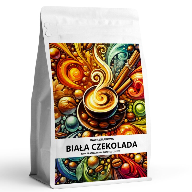 Kawa smakowa BIAŁA CZEKOLADA Najwyższej jakości kawa aromatyzowana 100 % arabica