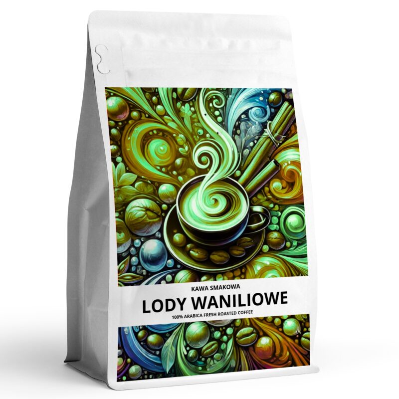Kawa smakowa LODY WANILIOWE Najwyższej jakości kawa aromatyzowana 100 % arabica