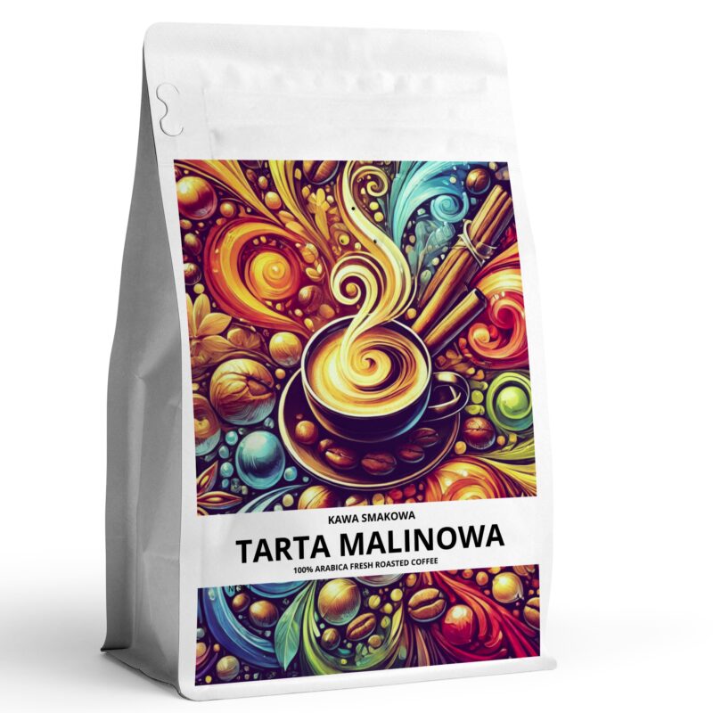 Kawa smakowa TARTA MALINOWA Najwyższej jakości kawa aromatyzowana 100 % arabica