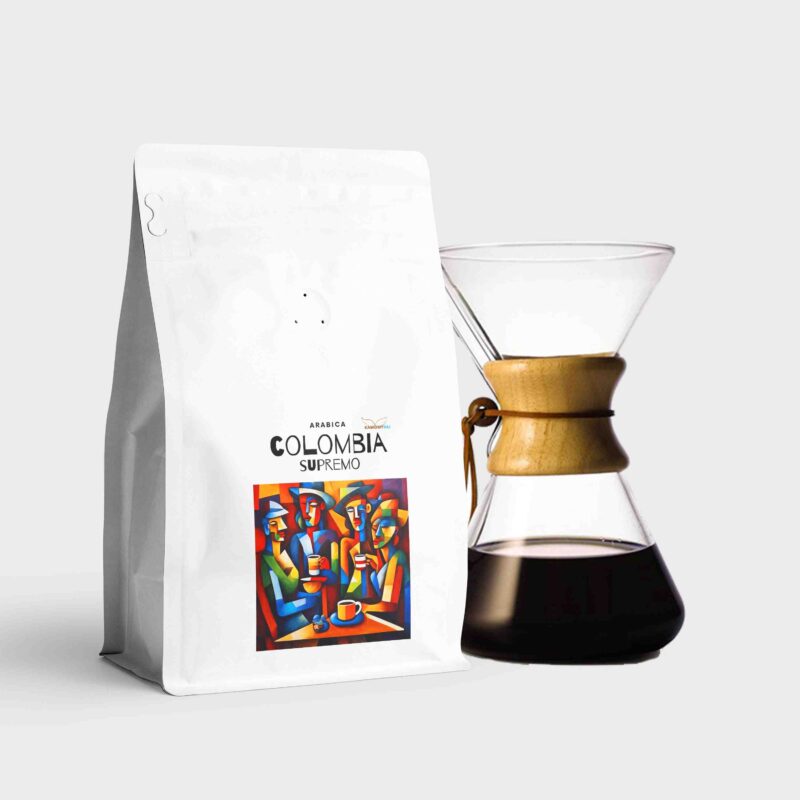 Arabica Kolumbia Supremo- Kawowy Raj sklep ze świeżo paloną kawą. Delikatna arabica z Kolumbi to świetny sposób aby rozpocząć przygodę z kawą
