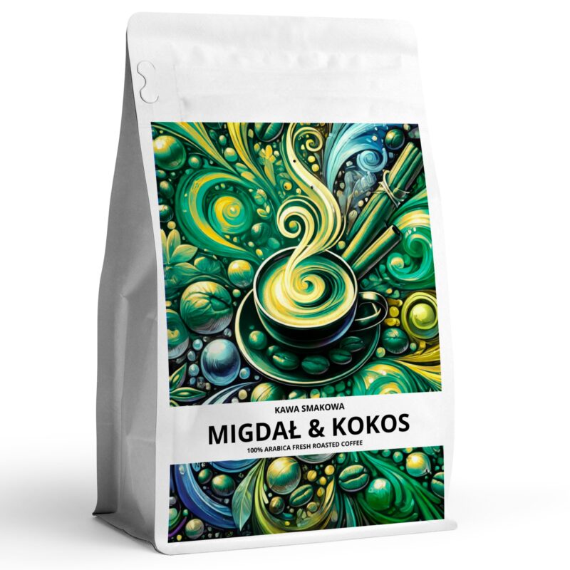 Kawa smakowa MIGDAŁ & KOKOS Najwyższej jakości kawa aromatyzowana 100 % arabica