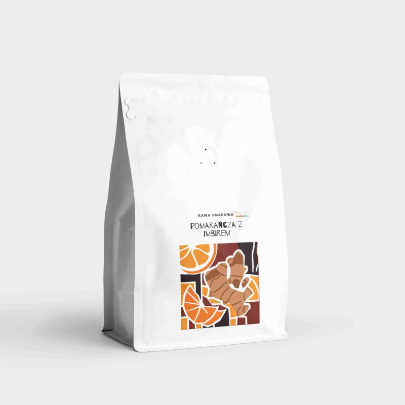 Kawa smakowa Pomarańcza z imbirem0 Kawowy raj sklep ze świeżo paloną kawą smakową. Efekt synergii, tworzący mieszankę, która jest zarówno orzeźwiająca, jak i pobudzająca.