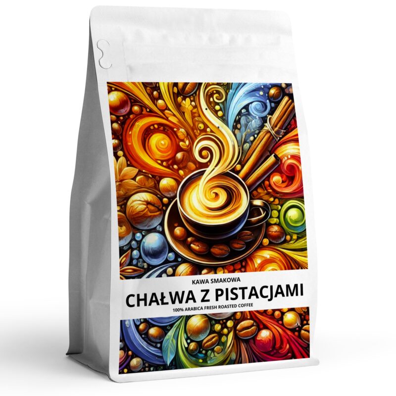 Kawa smakowa CHAŁWA Z PISTACJAMI Najwyższej jakości kawa aromatyzowana 100 % arabica