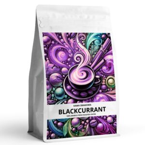 Kawa-smakowa-BLACKCURRANT-Najwyzszej-jakosci-kawa-aromatyzowana-100-arabica. Kawowy Raj. Sklep z kawą smakową