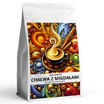 Kawa-smakowa-CHALWA-Z-MIGDALAMI-Najwyzszej-jakosci-kawa-aromatyzowana-100-arabica. Kawowy Raj. Sklep z kawami smakowym