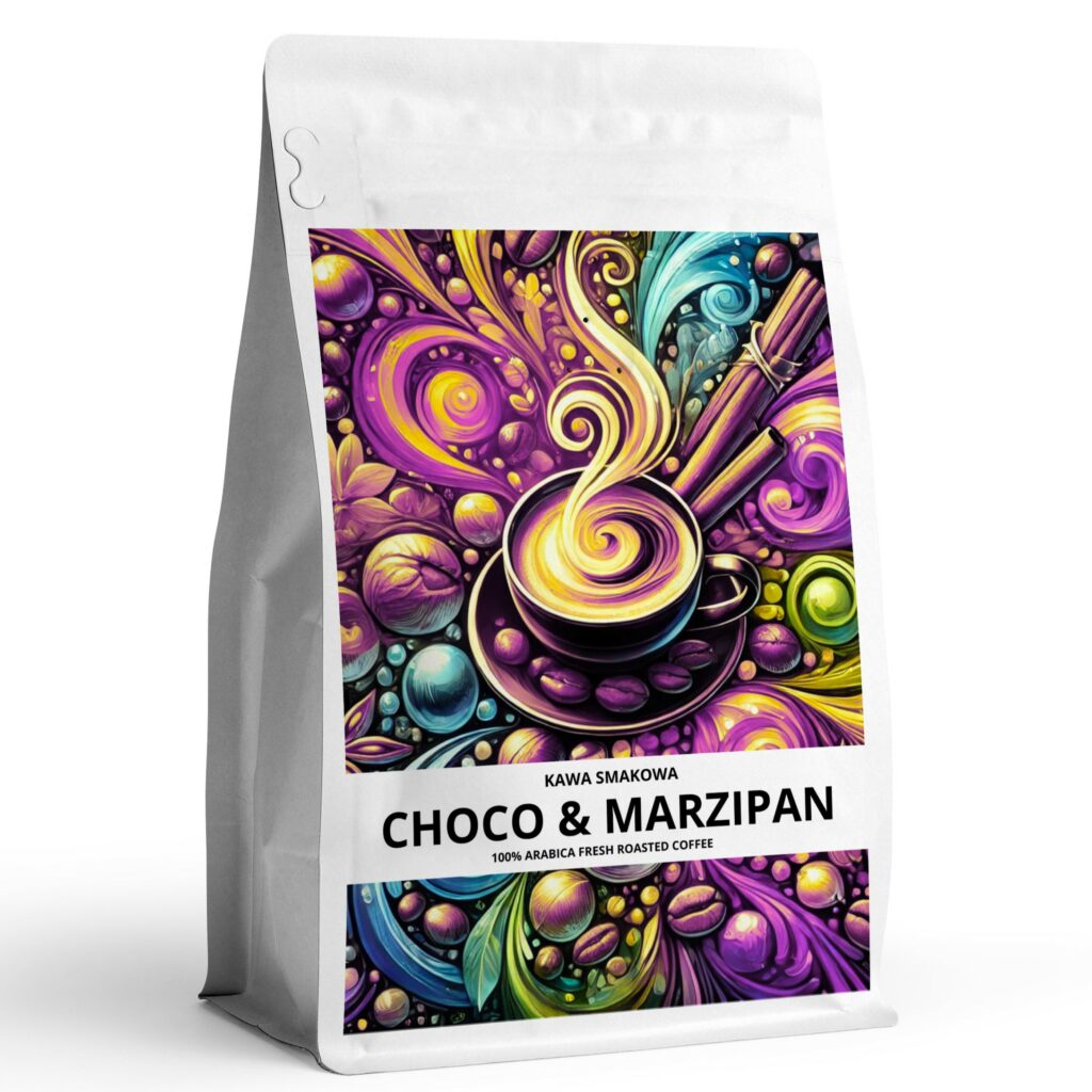 Kawa-smakowa-CHOCO-MARCEPAN-najwyzszej-jakosci-kawa-aromatyzowana. Kawowy Raj. Sklep z kawą smakową