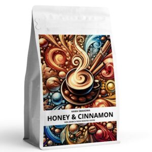 Kawa-smakowa-HONEY-CINNAMON-Najwyzszej-jakosci-kawa-aromatyzowana-100-arabica. kawowy Raj. Sklep z kawa smakową