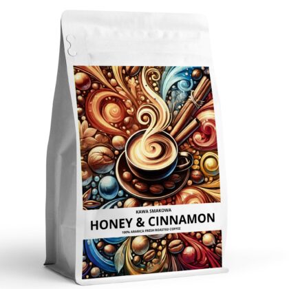 Kawa-smakowa-HONEY-CINNAMON-Najwyzszej-jakosci-kawa-aromatyzowana-100-arabica. kawowy Raj. Sklep z kawa smakową