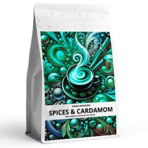 Kawa-smakowa-SPICES-CARDAMON-Najwyzszej-jakosci-kawa-aromatyzowana-100-arabica. kawowy Raj. Sklep z kawą smakową