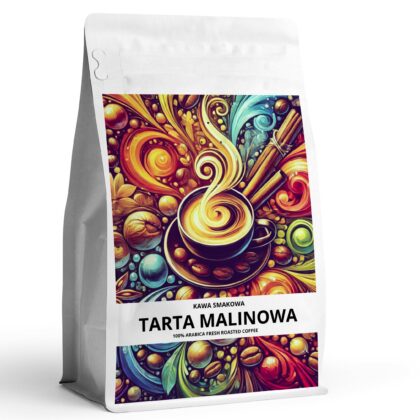 Kawa-smakowa-TARTA-MALINOWA-Najwyzszej-jakosci-kawa-aromatyzowana-100-arabica. kawowy Raj. Sklep z kawą smakową