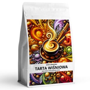 Kawa-smakowa-TARTA-WISNIOWA-Najwyzszej-jakosci-kawa-aromatyzowana-100-arabica. kawowy Raj. Sklep z kawą smakową