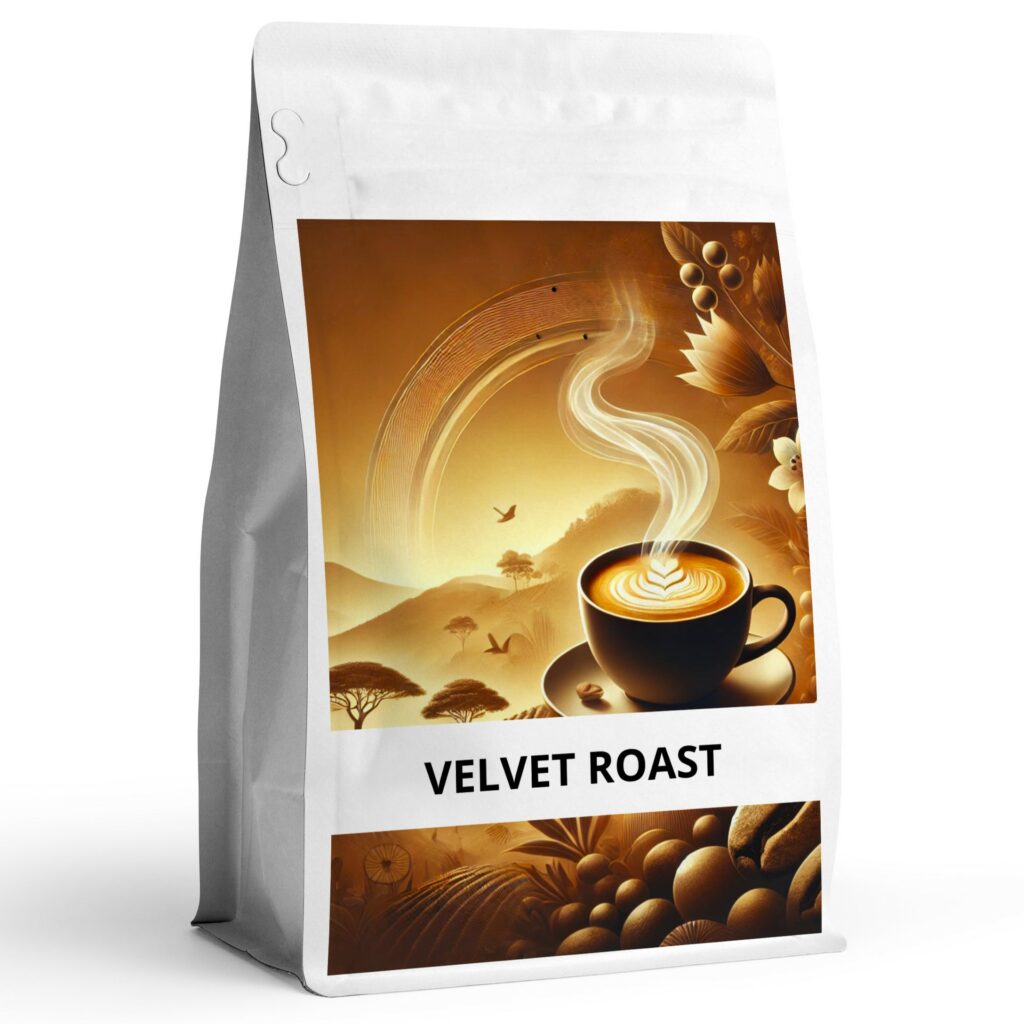 Velvet-Roast-Blend-Mieszkanka-Najwyzszych-jakosci-arabic-i-robusty. Kawowy Raj. KAwa z najlepszą kawą